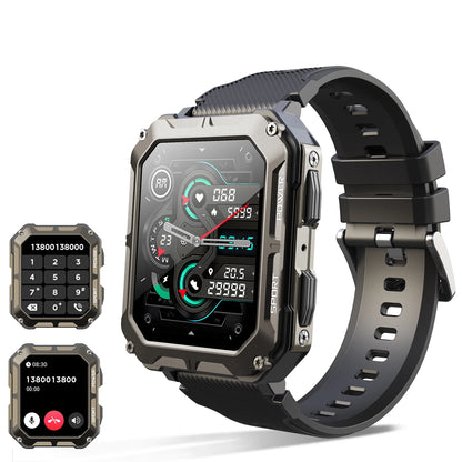 C20 Pro Smart Watch for Men with Voice Assistant, Bluetooth Wireless Calling, Business and Outdoor Sports Features, IP68 Waterproof, Compatible with Android and iOS
