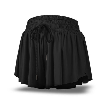 2 in 1 Flowy Sports Shorts for Women Gym Yoga Athletic Running Workout Biker Shorts Tennis Golf Skort Skirt Cute Clothes Casual Lounge Sweat Skirt Summer
