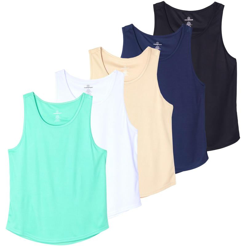 Real Essentials 5 Pack: Men'S Mesh Y-Back Muscle Tank Top - Gym Workout & Bodybuilding Fitness (Available in Big & Tall)