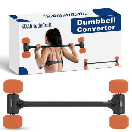 Altitudecraft Dumbbell-Barbell Converter Kit – 200 Lb Capacity Fitness Equipment for Weight Training & Home Gym Workouts