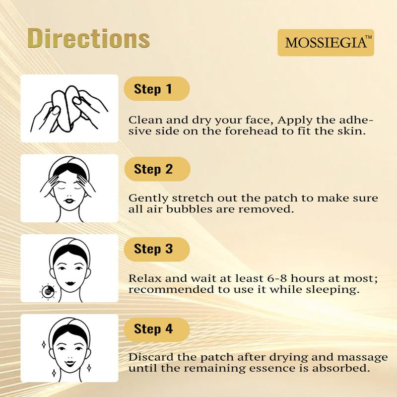 MOSSIEGIA Forehead Patch Help Fine Lines Correcting Skin Firminghydrating Moisturizing Firming.Mother'S Day Gift.Skincare Patches for Women & Men Smoother Comfort