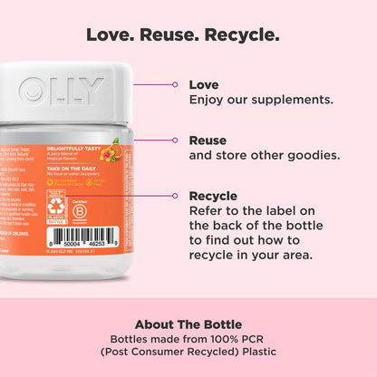 OLLY Heavenly Hair Gummy, Supports Healthy Hair, Keratin, Biotin, AMLA, Chewable Supplement, 30 Day Supply - 60 Count