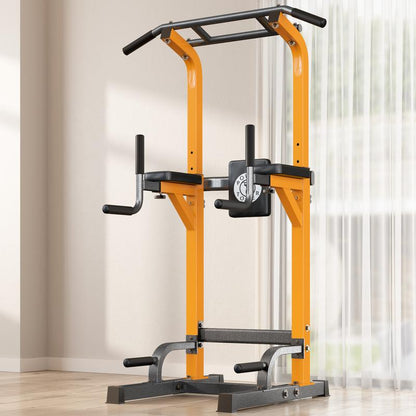 500 lb Capacity Adjustable Power Tower with Pull-Up Bar, Dip Stand, and 5-in-1 Strength Training Home Gym for All Skill Levels