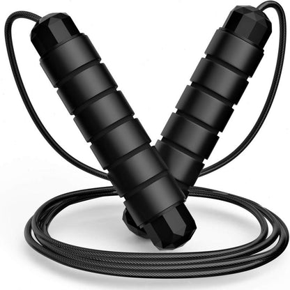 SPORTIC Pro Speed Jump Rope Adjustable Tangle-Free Ball Bearing Swivel Quick-Adjust Ergo Grips HIIT Cardio Fast Calorie Burn Home Gym Travel