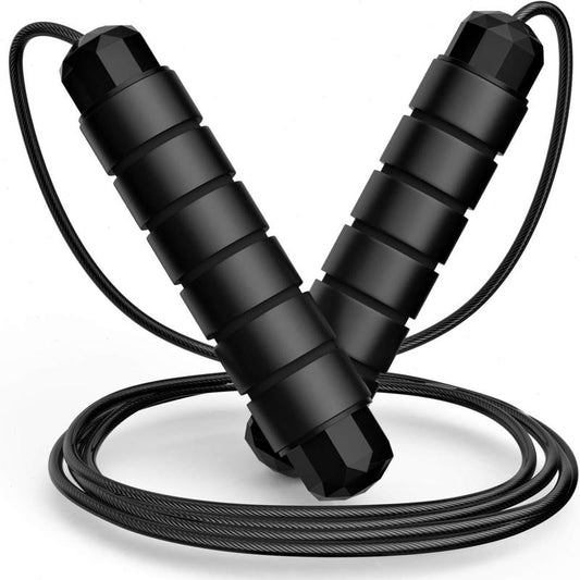 SPORTIC Pro Speed Jump Rope Adjustable Tangle-Free Ball Bearing Swivel Quick-Adjust Ergo Grips HIIT Cardio Fast Calorie Burn Home Gym Travel