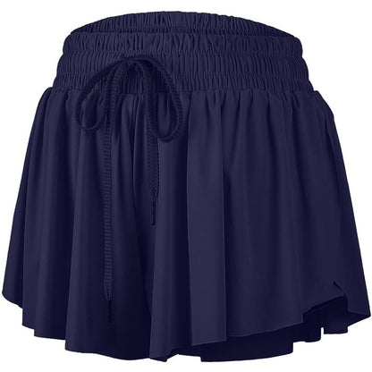 2 in 1 Flowy Sports Shorts for Women Gym Yoga Athletic Running Workout Biker Shorts Tennis Golf Skort Skirt Cute Clothes Casual Lounge Sweat Skirt Summer