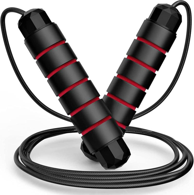 SPORTIC Pro Speed Jump Rope Adjustable Tangle-Free Ball Bearing Swivel Quick-Adjust Ergo Grips HIIT Cardio Fast Calorie Burn Home Gym Travel