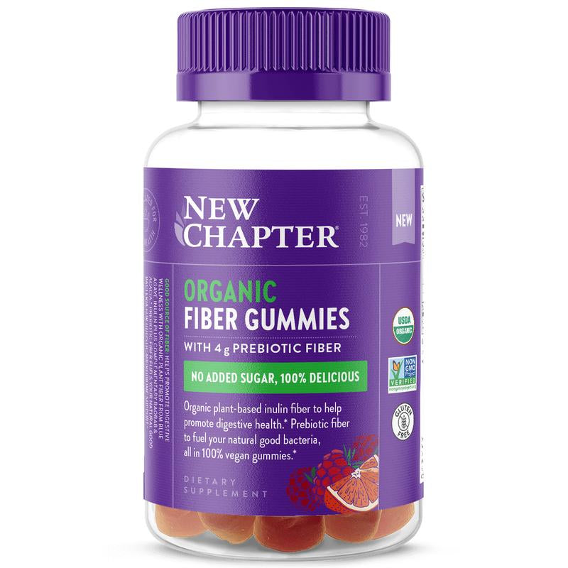 New Chapter Fiber Gummy Adult for Adults, up to 8G Plant-Based Prebiotic Fiber for Digestive Health - 60Ct