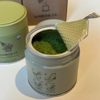 Umacha Co. Organic First Harvest Ceremonial Matcha 30G USDA Certified Ceremonial Grade Antioxidant-Rich Superfood Green Tea Powder Beverage