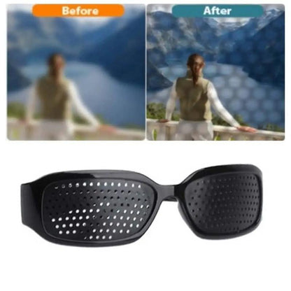 Anti-Myopia Astigmatism Glasses with Holes Vision Correction Fatigue Pinhole Glasses for Men Women Eyesight Improvement Natural