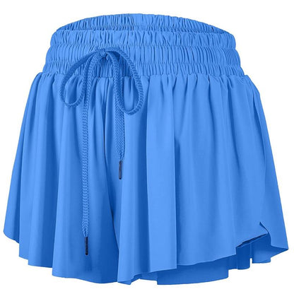 2 in 1 Flowy Sports Shorts for Women Gym Yoga Athletic Running Workout Biker Shorts Tennis Golf Skort Skirt Cute Clothes Casual Lounge Sweat Skirt Summer