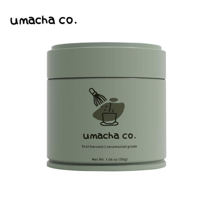 Umacha Co. Organic First Harvest Ceremonial Matcha 30G USDA Certified Ceremonial Grade Antioxidant-Rich Superfood Green Tea Powder Beverage