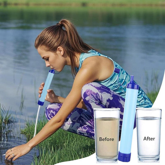 Portable Water Filter, 1/2/3/4 Counts Outdoor Water Filter, Emergency Filtration Portable Gear, Water Filtration, Drinking Water Filter for Hiking Camping Travel Hunting, Water Storage Tank Camping Essentials, Camping Gear, Men Gifts