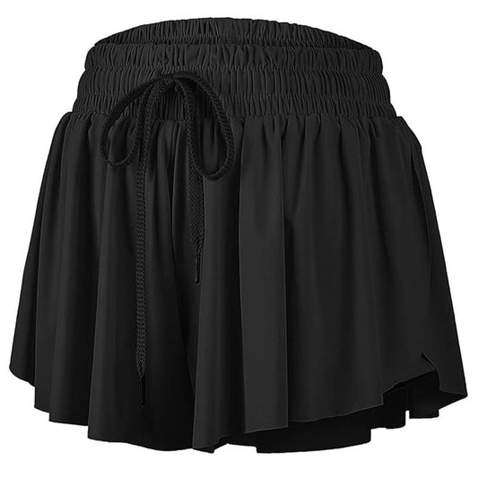 2 in 1 Flowy Sports Shorts for Women Gym Yoga Athletic Running Workout Biker Shorts Tennis Golf Skort Skirt Cute Clothes Casual Lounge Sweat Skirt Summer