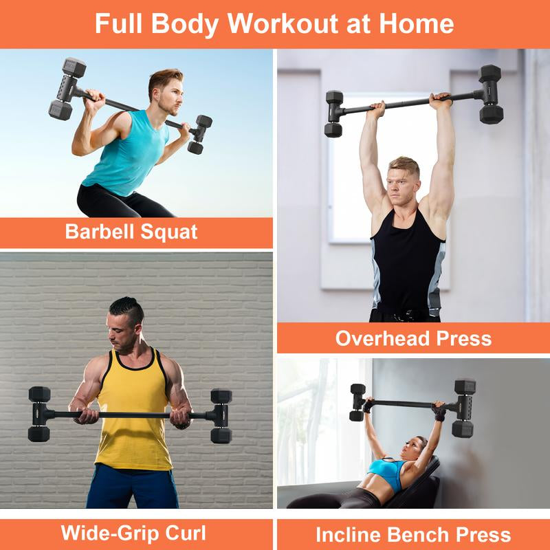 Altitudecraft Dumbbell-Barbell Converter Kit – 200 Lb Capacity Fitness Equipment for Weight Training & Home Gym Workouts
