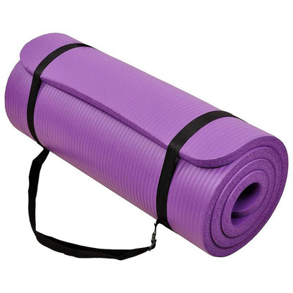 Balancefrom Gocloud 1" Extra Thick Exercise Yoga Mat with Carrying Strap