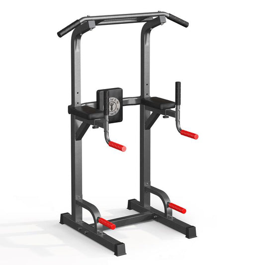 500 lb Capacity Adjustable Power Tower with Pull-Up Bar, Dip Stand, and 5-in-1 Strength Training Home Gym for All Skill Levels