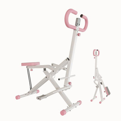 Squat Machine Glutes Workout Adjustable Resistance Foldable Rowing Machine Leg Exercise Machine with 250LBS Weight Capacity for Butt Thighs Ab Back Leg Press Hip Thrust Core Training and Full Body Fitness Home Exercise Equipment Outdoorfun