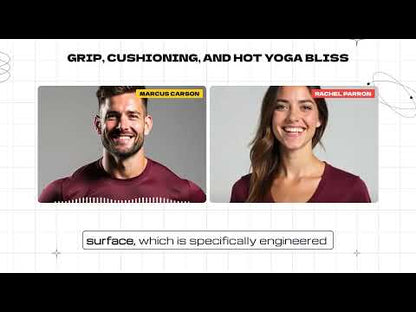 Eco-friendly hot yoga mat – high density, 1/4 inch, 72"x24", with carrying strap